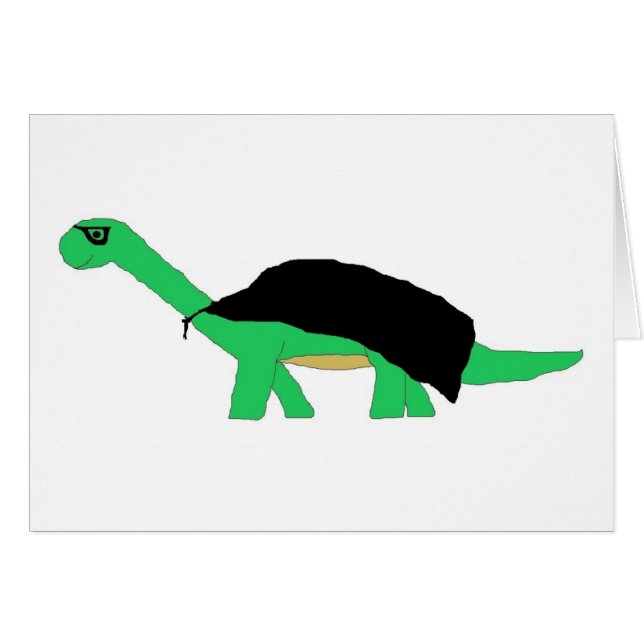 Masked Caped Apatosaurus card (Front Horizontal)