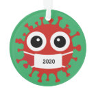 Masked Coronavirus Acrylic Ornament