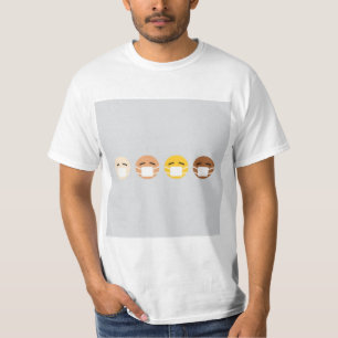 Masked Emoji Faces Mask Up COVID T-Shirt