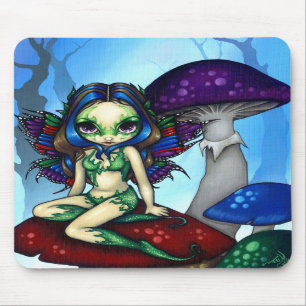 "Masked Fairy on the Mushrooms" Mousepad