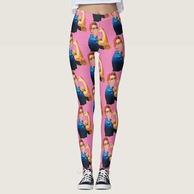 Masked Female Empowerment Thunder_Cove  Leggings (Front)