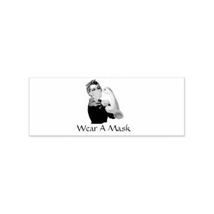 Masked Female Empowerment Thunder_Cove Rubber Stamp