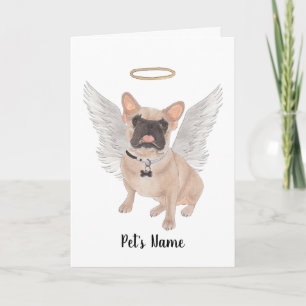 Masked French Bulldog Sympathy Memorial Card