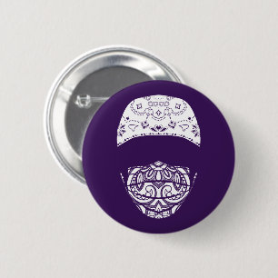 masked in paisley button