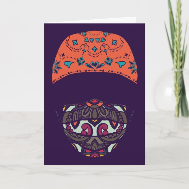 masked in paisley card (Front)