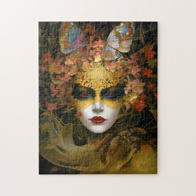 Masked Lady Fantasy Art Jigsaw Puzzle (Vertical)