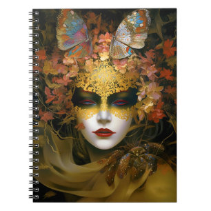 Masked Lady Fantasy Art Notebook