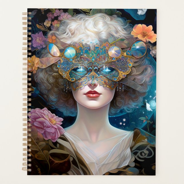 Masked Lady Fantasy Art Planner (Front)