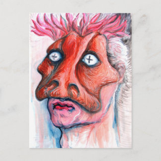 Masked man postcard