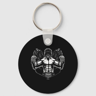 MASKED MMA FIGHTER THAI BOXING CHAMP WITH WINGS KEY RING
