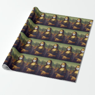 Masked Mona Lisa 2020 Wrapping Paper