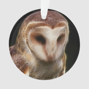 Masked Owl Fractal Ornament