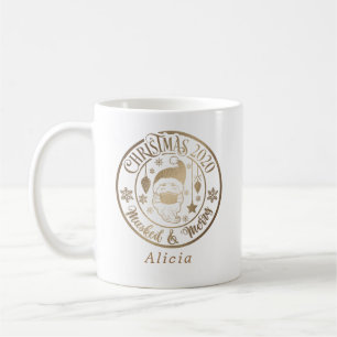 masked pandemic holiday gold coffee mug