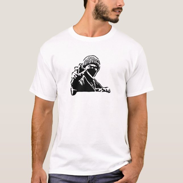 Masked Person With Slingshot T-Shirt (Front)