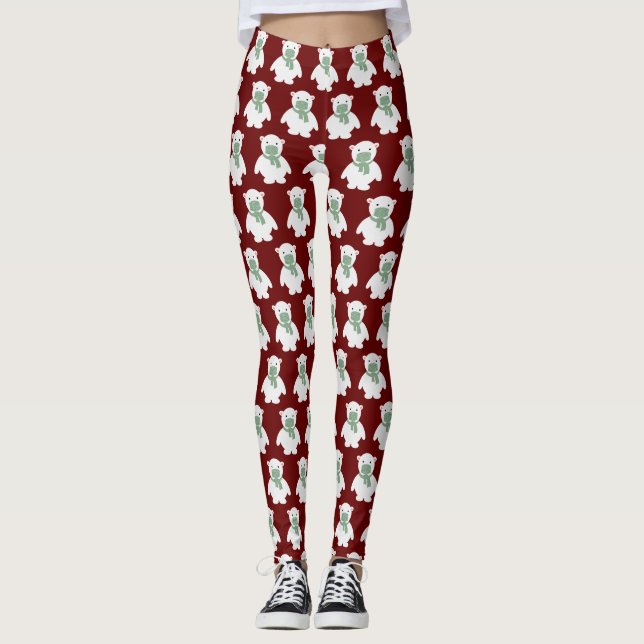 Masked Polar Bear Leggings (Front)
