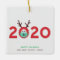 Masked Reindeer 2020 Custom Red Green Ornament