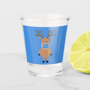 Masked Reindeer Shot Glass