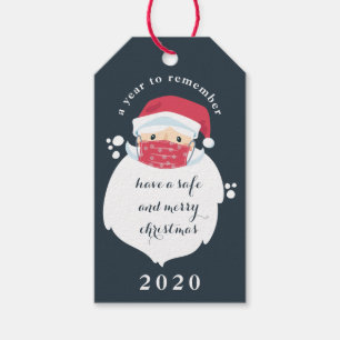 Masked Santa 2020 Christmas Gift Tags