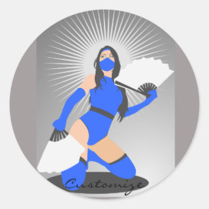 Masked Warrior Princess Thunder_Cove Classic Round Sticker