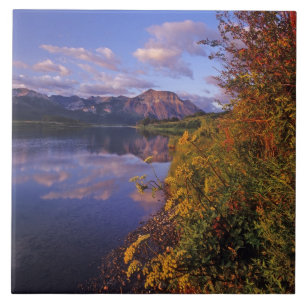 Maskinonge Lake in Waterton Lakes National Park 2 Ceramic Tile