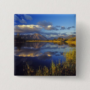 Maskinonge Lake in Waterton Lakes National Park 3 15 Cm Square Badge