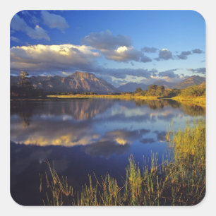 Maskinonge Lake in Waterton Lakes National Park 3 Square Sticker