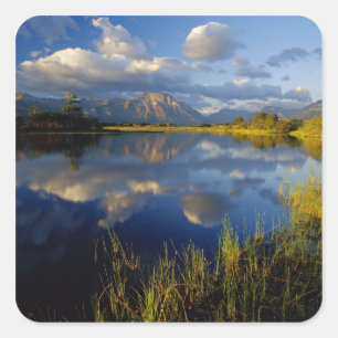 Maskinonge Lake in Waterton Lakes National Park Square Sticker