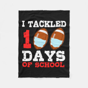 Masks Fun 100 Days Of School Teacher Boy Fleece Blanket