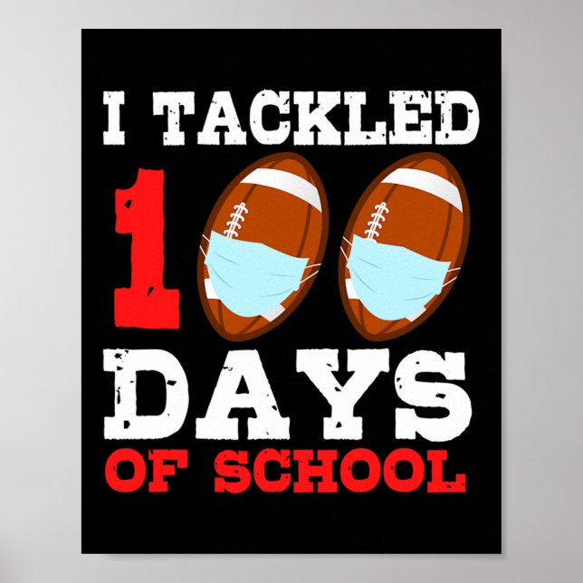 Masks Fun 100 Days Of School Teacher Boy  Poster (Front)