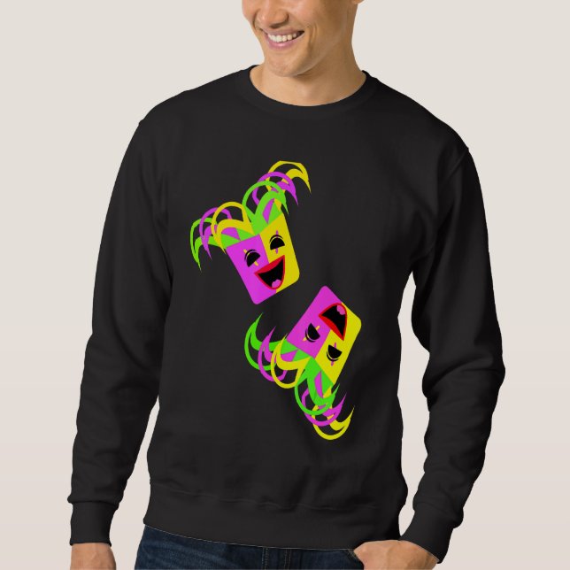 Masks Laughing Vibrant Colour Sweatshirt (Front)