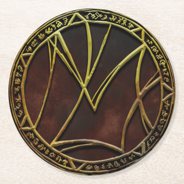 Masks of Under Logo Round Paper Coaster (Front)