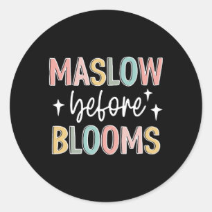 Maslow Before Bloom Autism Awareness Special Educa Classic Round Sticker