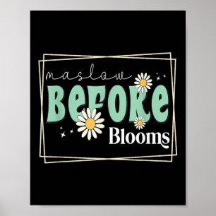 Maslow Before Bloom Behaviour Therapist Autism Awa Poster