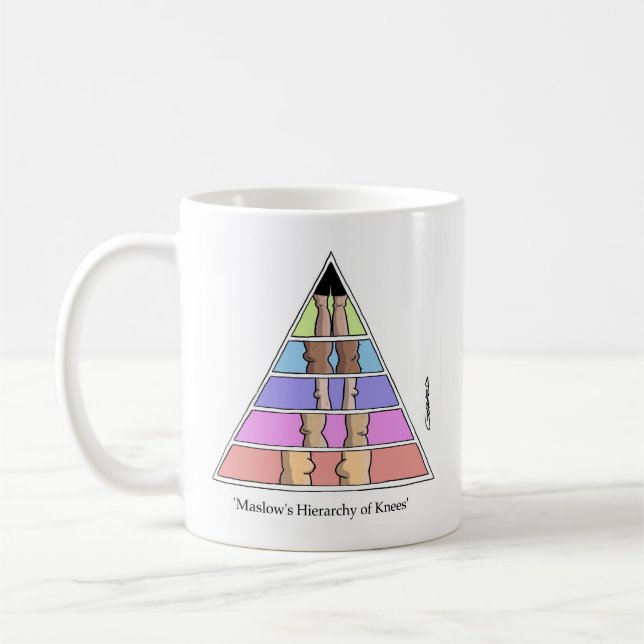 Maslow's Hierarchy of Knees Coffee Mug (Left)