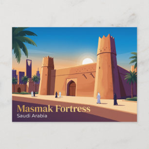 Masmak Fortress Saudi Arabia Postcard