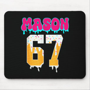 Mason 67 Funny Ice Cream Drip Baseball Ice Cream D Mouse Pad