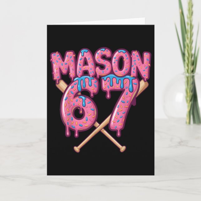 Mason 67 Funny Ice Cream Drip Bysebyll Meme  Card (Front)