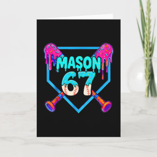 Mason 67 Funny Ice Cream Drip Sell Meme Design  Card