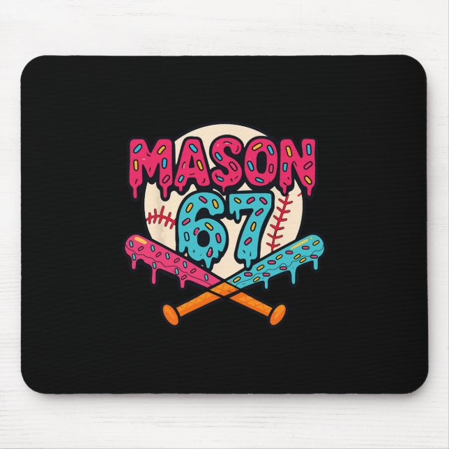 Mason 67 Funny Ice Cream Drip Sell Meme Graphic  Mouse Pad (Front)