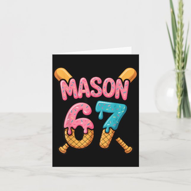 Mason 67 Ice Cream Drip Baseball  Card (Front)