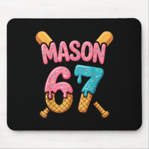 Mason 67 Ice Cream Drip Baseball Mouse Pad