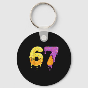 Mason 67 Ice Cream Drip Meme Six Seven Funny  Key Ring