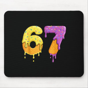 Mason 67 Ice Cream Drip Meme Six Seven Funny  Mouse Pad