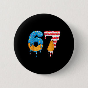 Mason 67 Ice Cream Drip Meme Six Seven Usa Flag Fu 6 Cm Round Badge