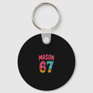 Mason 67 Ice Cream Meme Funny Six Seven (on Ck) Pu Key Ring