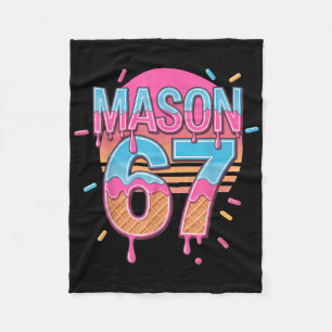 Mason 67 Meme Ice Cream Bysebyll Drip  Fleece Blanket