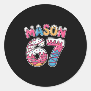 Mason 67 Meme Loves Ice Cream Drip Sport Six Seven Classic Round Sticker