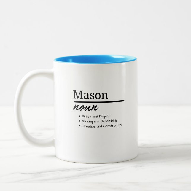 Mason, Boy Personalised Name Definition Mug (Left)