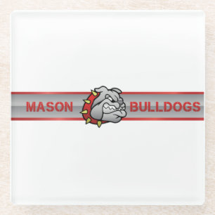 Mason Bulldogs #4 Glass Coaster