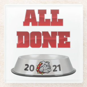 Mason Bulldogs #7 Glass Coaster